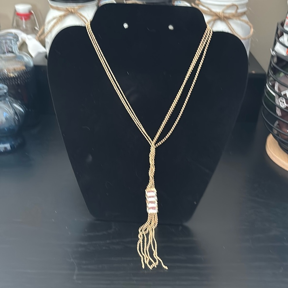 Cara Gold Multi-Strand Necklace with Braided Design